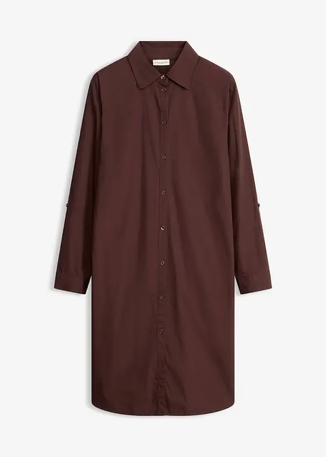 Abito chemisier in popeline di cotone, bonprix