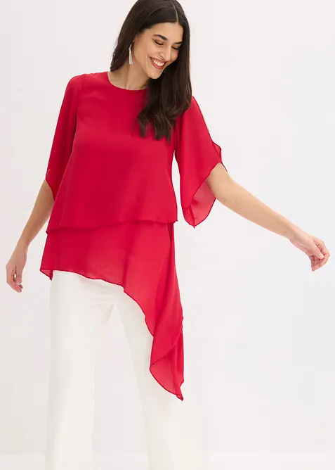 Blusa asimmetrica a pi&ugrave; veli, bonprix
