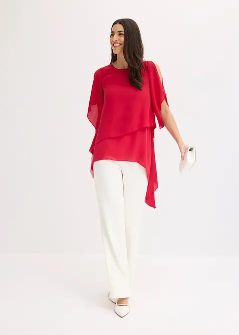 Blusa asimmetrica a pi&ugrave; veli, bonprix