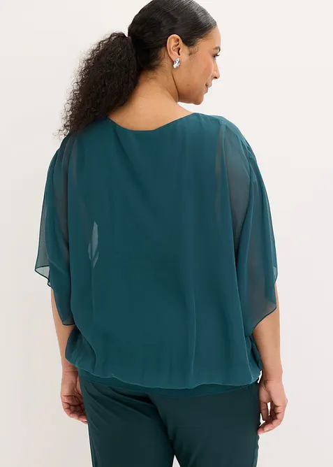 Blusa in chiffon con canotta, bonprix