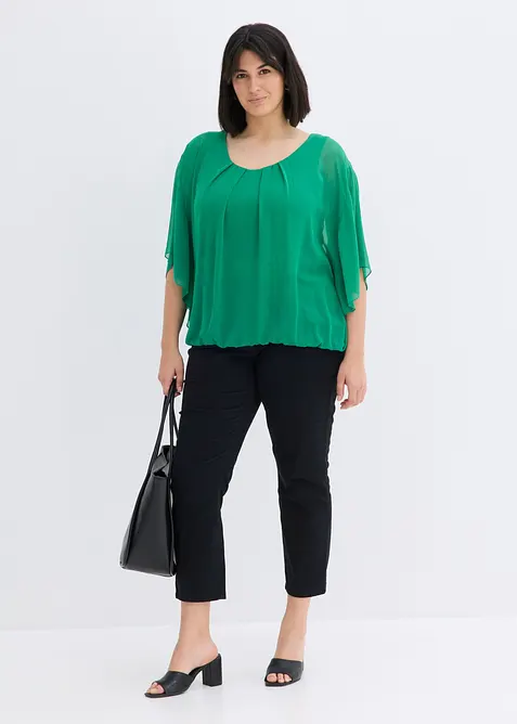 Blusa in chiffon con canotta, bonprix