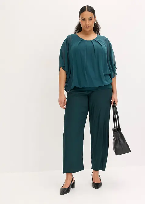 Blusa in chiffon con canotta, bonprix