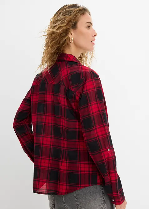 Camicia a quadri in puro cotone, bonprix