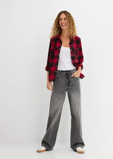 Camicia a quadri in puro cotone, bonprix