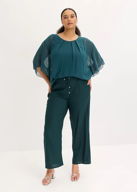 Pantaloni  in viscosa con elastico in vita, bonprix