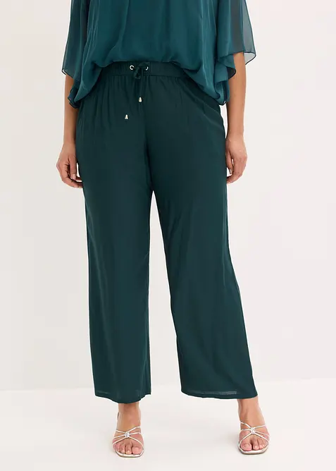 Pantaloni  in viscosa con elastico in vita, bonprix