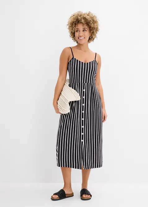 Abito midi in morbido misto viscosa e elastan, bonprix