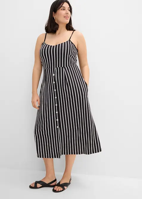 Abito midi in morbido misto viscosa e elastan, bonprix