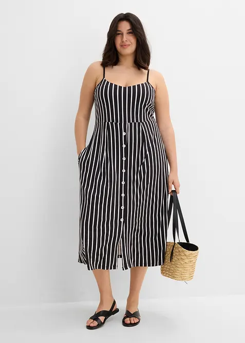 Abito midi in morbido misto viscosa e elastan, bonprix