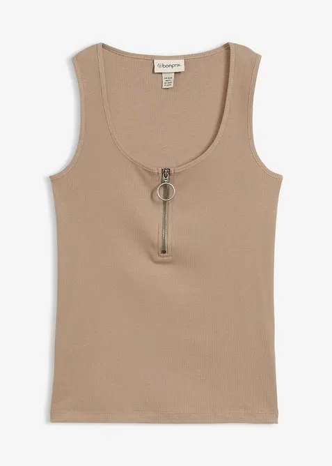 Top a costine in puro cotone, bonprix