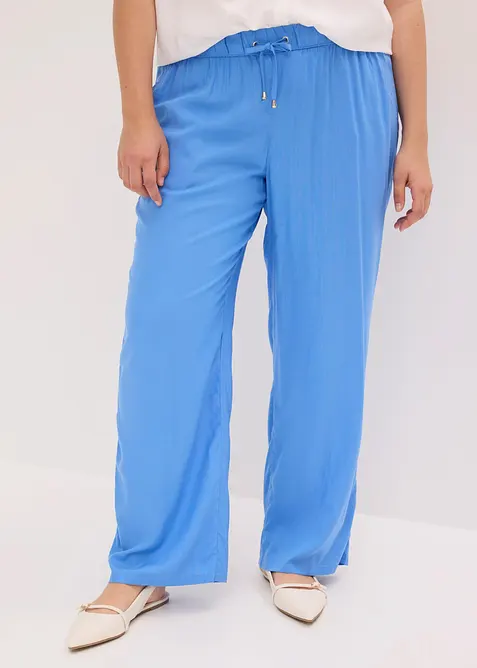Pantaloni  in viscosa con elastico in vita, bonprix