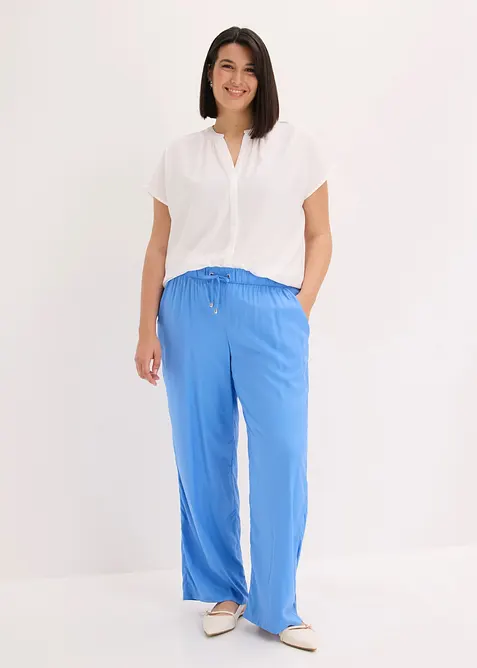 Pantaloni  in viscosa con elastico in vita, bonprix