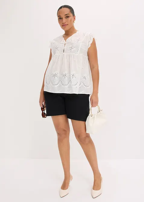 Blusa con pizzo, bonprix