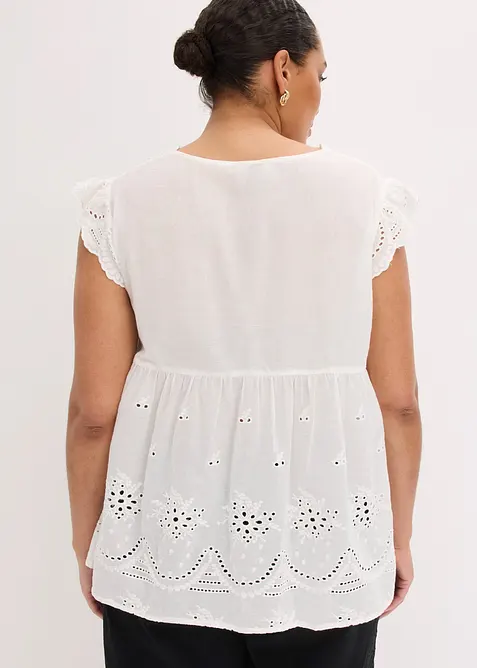 Blusa con pizzo, bonprix