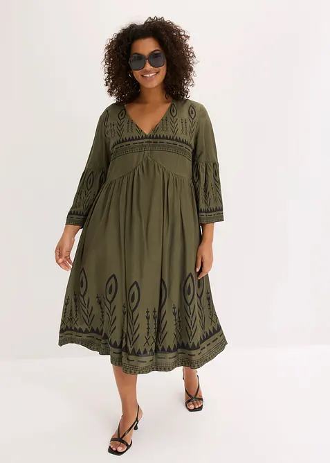 Abito midi in viscosa fluida, bonprix