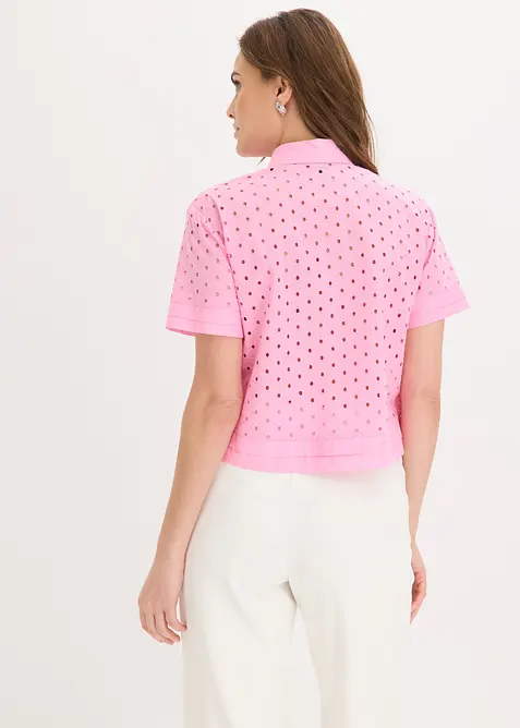 Camicetta con ricami traforati, bonprix