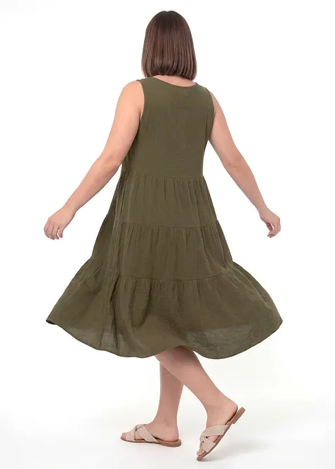 Abito in mussola di puro cotone, bonprix