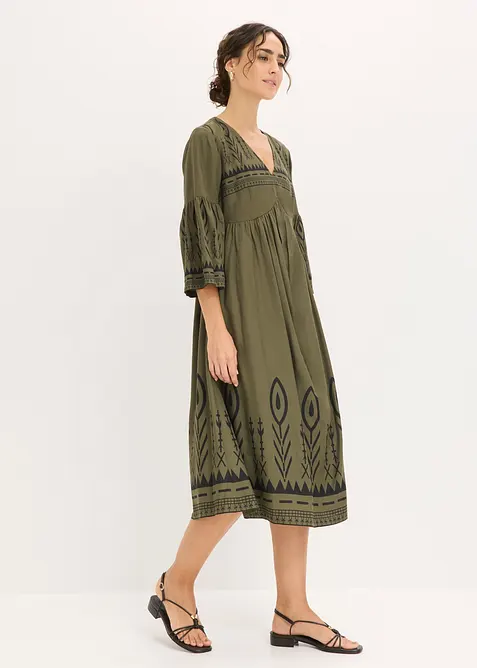 Abito midi in viscosa fluida, bonprix