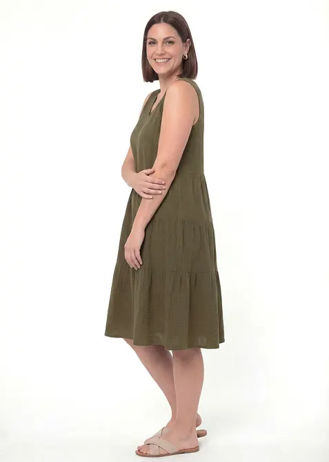 Abito in mussola di puro cotone, bonprix