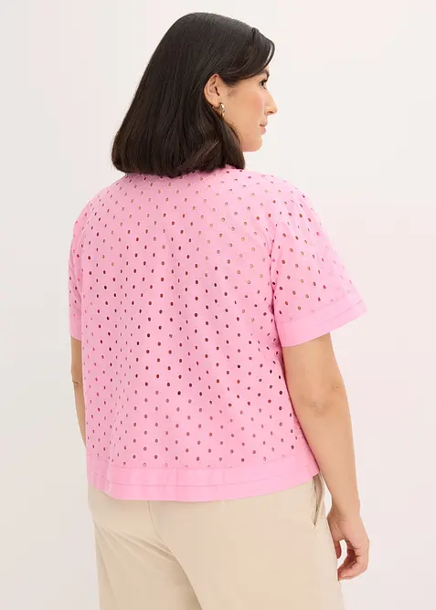 Camicetta con ricami traforati, bonprix