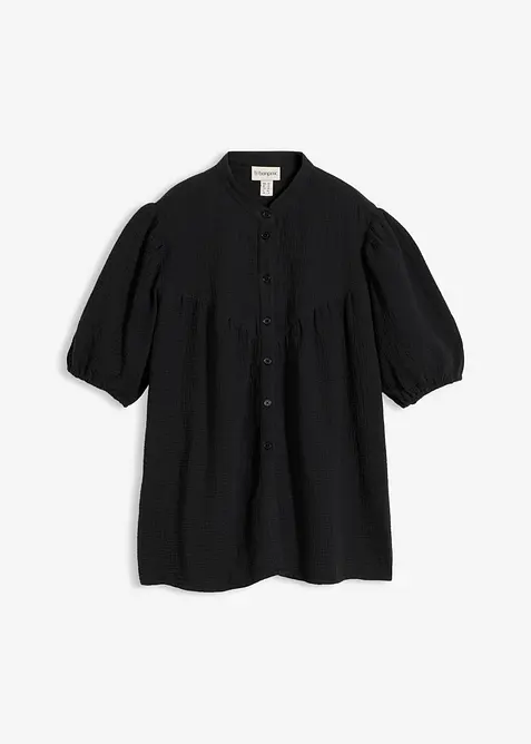 Blusa a maniche corte in mussola ariosa, bonprix