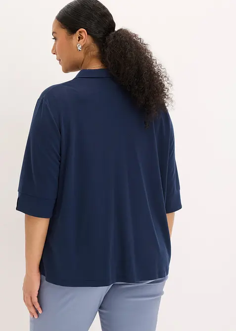 Maglia lunga in piquet di viscosa fluida, bonprix