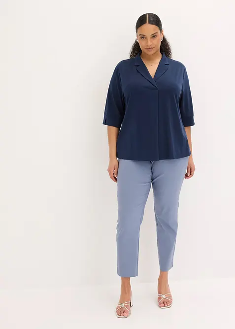 Maglia lunga in piquet di viscosa fluida, bonprix