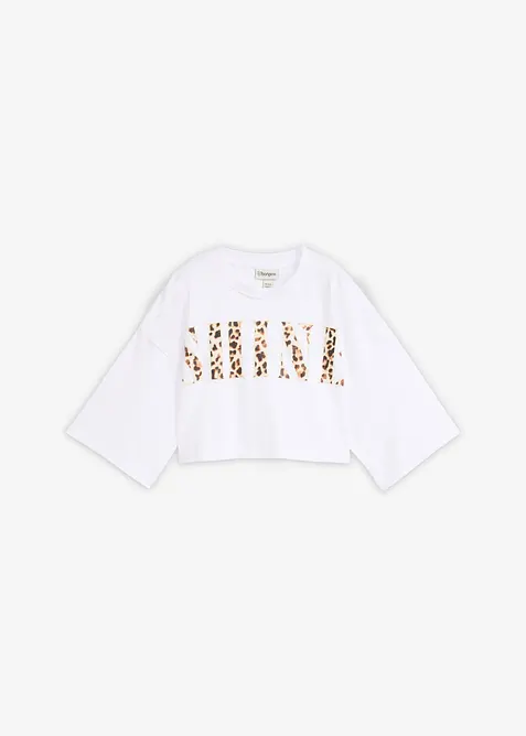 T-shirt cropped in puro cotone biologico, bonprix