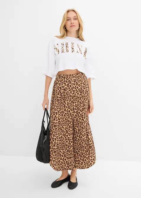 T-shirt cropped in puro cotone biologico, bonprix