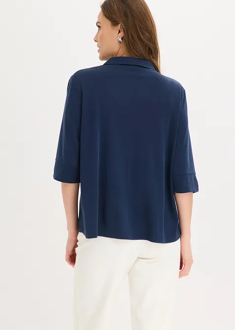 Maglia lunga in piquet di viscosa fluida, bonprix