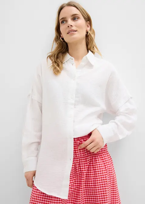 Camicia oversize in mussola leggera, bonprix