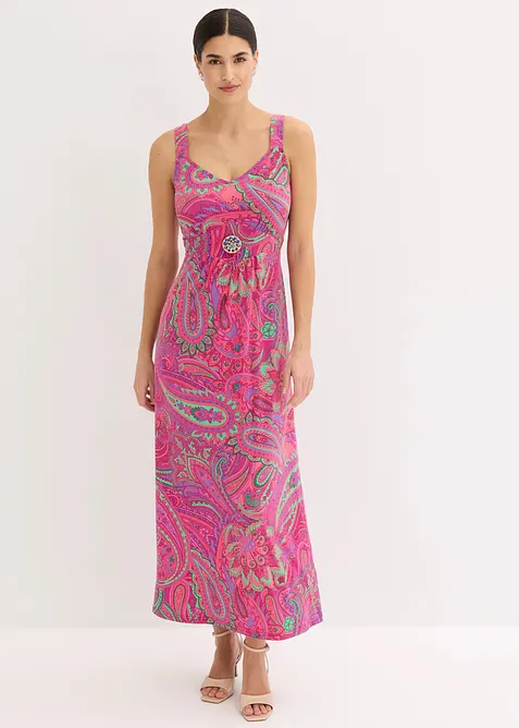 Abito lungo con pietruzze decorative, bonprix