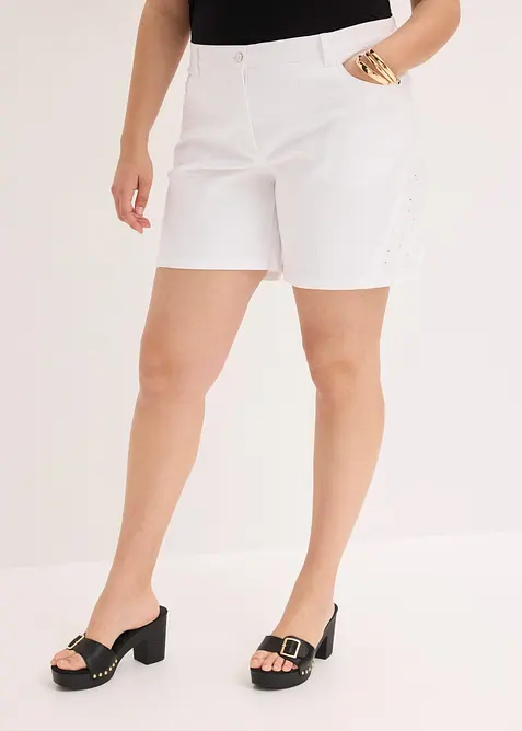 Shorts con ricami traforati, bonprix