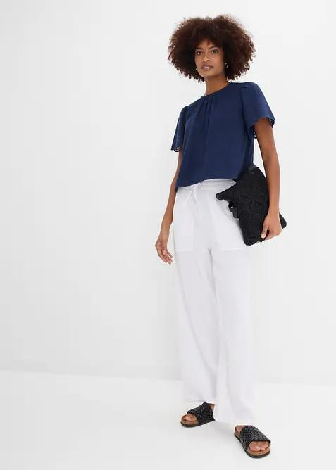Pantaloni in mussola fresca e leggera, bonprix