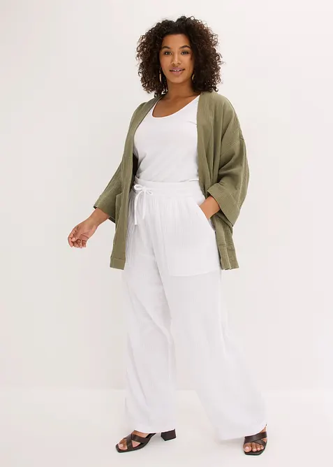 Pantaloni in mussola fresca e leggera, bonprix