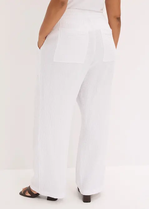 Pantaloni in mussola fresca e leggera, bonprix