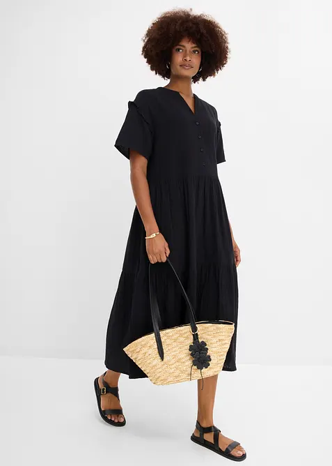 Abito midi in mussola morbida, bonprix