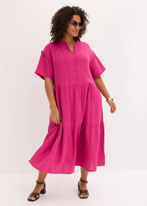 Abito midi in mussola morbida, bonprix