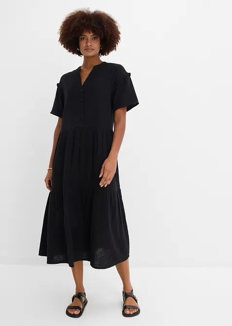 Abito midi in mussola morbida, bonprix