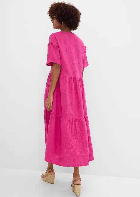 Abito midi in mussola morbida, bonprix