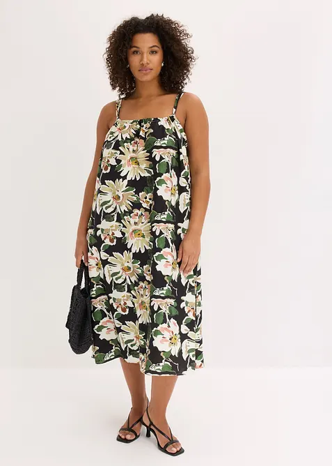 Abito midi in misto viscosa morbido, bonprix