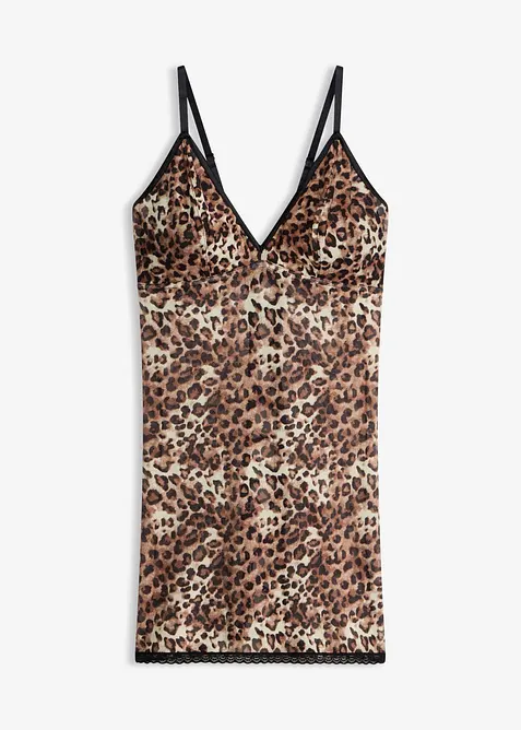 Abito in mesh leopardato, bonprix