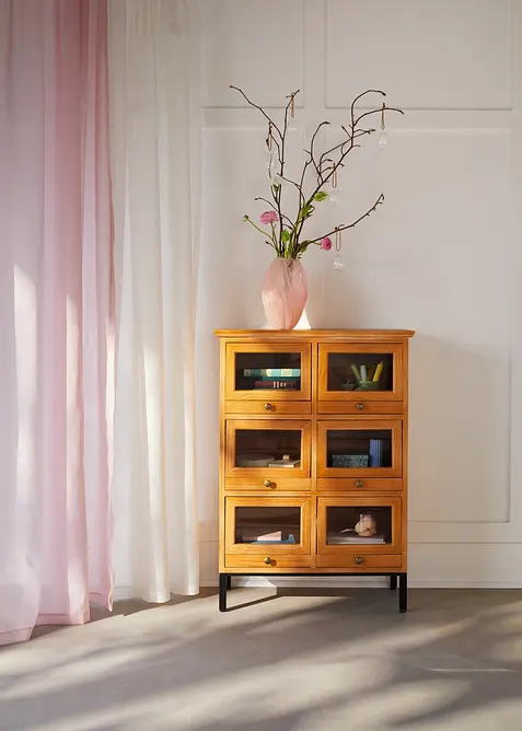 Tenda semitrasparente in materiale riciclato (pacco da 2), bonprix