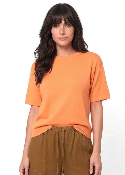 Maglione in filato fine di puro cotone biologico, bonprix