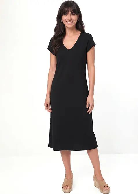 Abito in maglina di misto cotone elasticizzato, bonprix