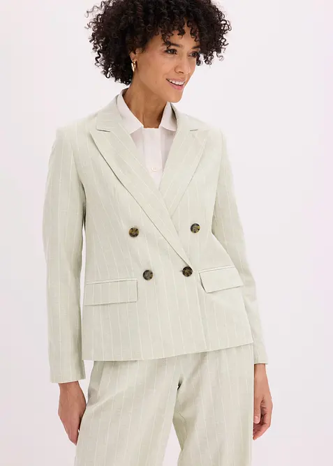 Blazer in misto lino, bonprix