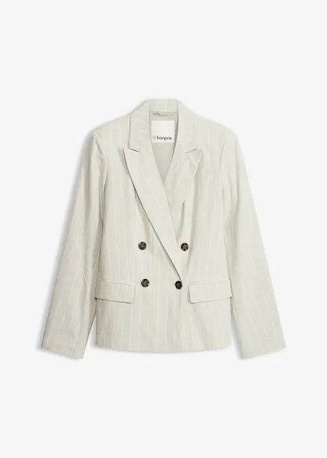 Blazer in misto lino, bonprix
