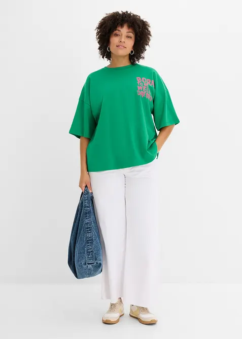 Maxi maglia in puro cotone biologico, bonprix
