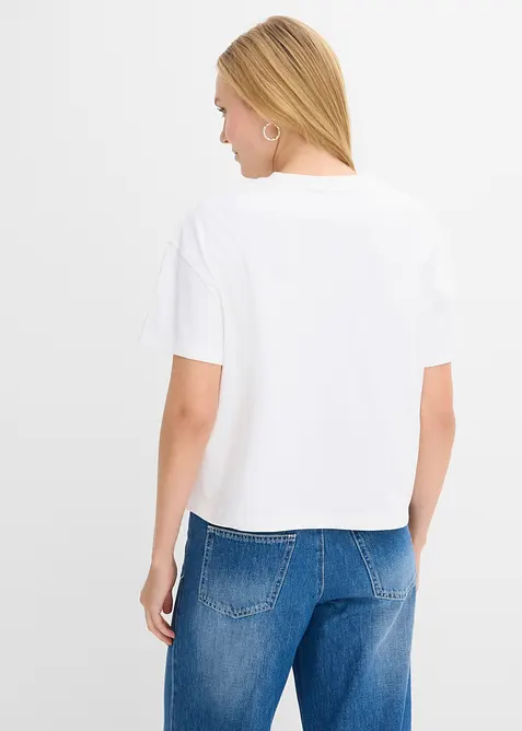 T-shirt larga in puro cotone biologico, bonprix