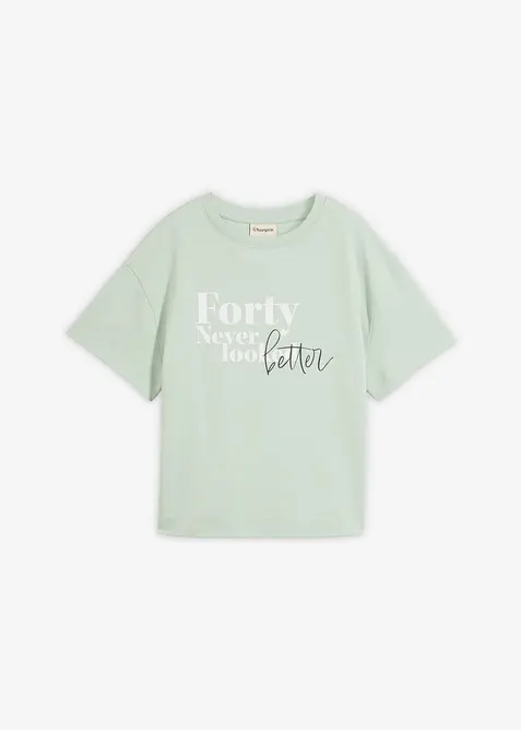 T-shirt larga in puro cotone biologico, bonprix